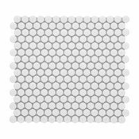Penny Round White Matte 11.5 x 12.25